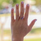 Bague Anneaux de l’Amour Martelée [Plaqué Or Rose 18ct]