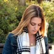 Classic Round Initial Braille Necklace - Gold Plated