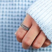 Anello Amore Infinito con Pietra di Nascita [Argento 925]