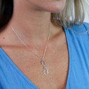 Collana Amore Infinito con Nome e Pietra di Nascita [Argento 925]