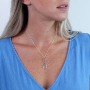 Collana Amore Infinito con Nome e Pietra di Nascita [Argento 925]