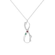 Collana Amore Infinito con Nome e Pietra di Nascita [Argento 925]