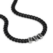 Infinity Dark Cuban Link Chain With Names - 6mm