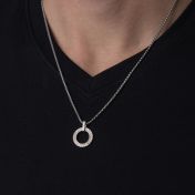 Collier Cercle Infini Gravé pour Homme 