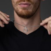 Collier Cercle Infini Gravé pour Homme 
