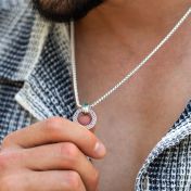 Herren-Namenskette „Signature“ mit Unendlichkeitskreis