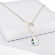 Collier Infini avec Pierres de Naissance [Argent 925]