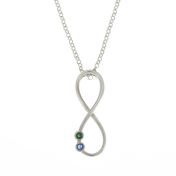 Collier Infini avec Pierres de Naissance [Argent 925]