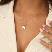 Mirella Initials Charm Necklace [Sterling Silver]
