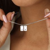 Mirella Initials Charm Necklace [Sterling Silver]