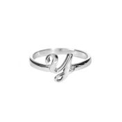 3D Initial Ring [Sterling Silver]