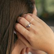 3D Initial Ring [Sterling Silver]