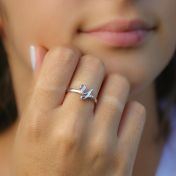 3D Initial Ring [Sterling Silver]