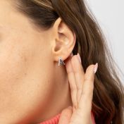 Boucles d'Oreilles Talisa Initiale avec Cristaux [Argent 925]