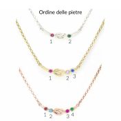 Collana Nodi d'Amore Orizzontale [Placcata Oro Rosa 18kt]