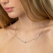 Italic Name Necklace with Nano Bible [Sterling Silver]