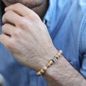 Klassisches Herrenarmband aus Jaspis - Sterlingsilber