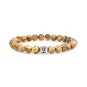 Klassisches Herrenarmband aus Jaspis - Sterlingsilber