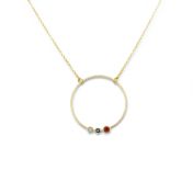 Collana Amore Materno con Pietra di Nascita [Oro Giallo 14kt]