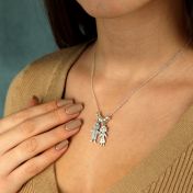 Collar Querida Familia con Nombre [Plata de Ley]