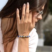 Family Tree Women Name Bracelet With Lapis Lazuli Stones [18K Gold Vermeil]