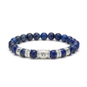 Stamboom Vrouwen Naam Armband Met Lapis Lazuli Stenen [Sterling Zilver]