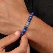 Family Tree Men Bracelet with Lapis Lazuli Stones
