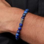 Lapis Lazuli Hamsa Men Bracelet