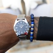 Bracelet Lapis Lazuli avec Prénoms pour Homme