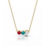 Talisa Stars Teardrop Birthstone Necklace [18K Gold Plated]