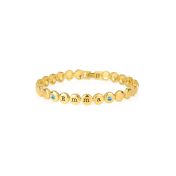 Mia Tennis Armband mit Initialen, Edelsteinen und einem Statement [750er Gold Vermeil]