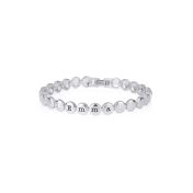 Mia Tennis Armband mit Diamanten, Initialen und einem Statement [Sterlingsilber]