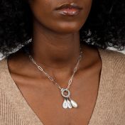 Emma Circle Link Chain Necklace [Sterling Silver] - With Name Charms