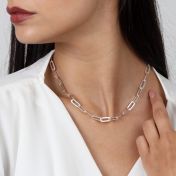 Klassische Paperclip Kette [Sterlingsilber]