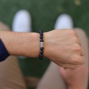 Lava Stone Om Men Bracelet
