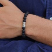 Lava Stone Om Men Bracelet