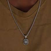 Collana Lucas da Uomo Personalizzabile in Onice Nero