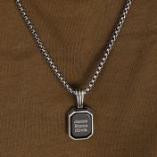 Collana Lucas da Uomo Personalizzabile in Onice Nero
