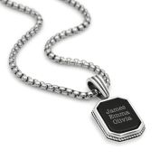 Collana Lucas da Uomo Personalizzabile in Onice Nero