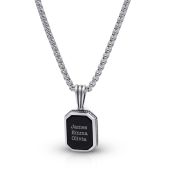 Collana Lucas da Uomo Personalizzabile in Onice Nero