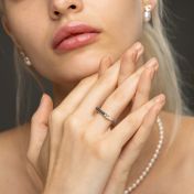 Lumina Promise Ring with Diamond [Sterling Silver]