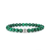 Pulsera Clásica de Malaquita para Mujer [Plata de Ley]