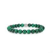 Classic Malachite Men Bracelet - Sterling Silver