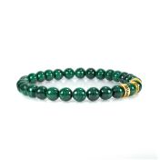 Malachite Women Name Bracelet [Gold Plated]