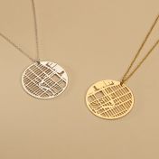 Collar Talisa con Mapa [Oro Vermeil de 18K]
