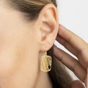 Boucles d'Oreilles Plaque Carte [Vermeil 18ct]