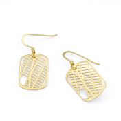 Boucles d'Oreilles Plaque Carte [Vermeil 18ct]
