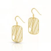 Boucles d'Oreilles Plaque Carte [Vermeil 18ct]