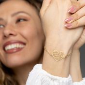 Hart Kaart Armband [18K Goud Vermeil]