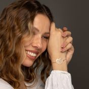 Hart Kaart Armband [18K Goud Vermeil]